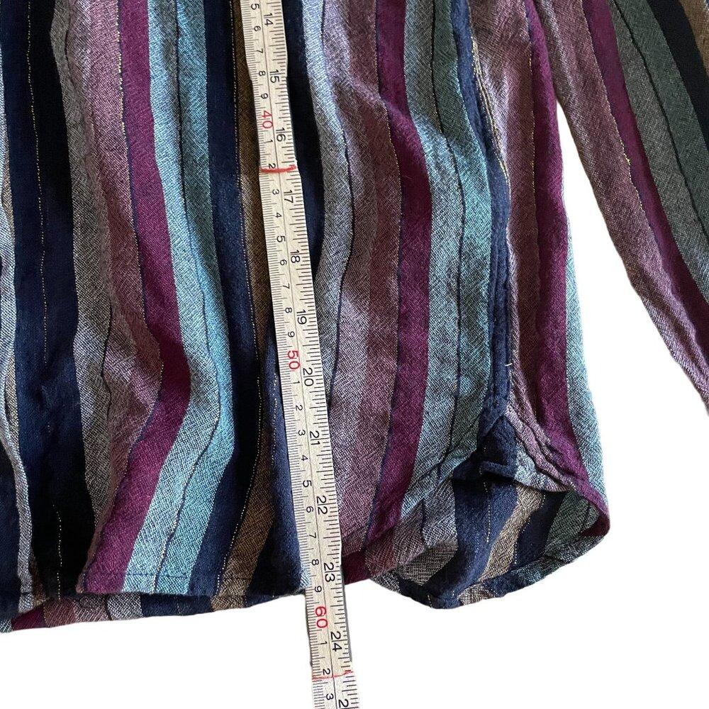 Rails Charli Varadero Striped Linen Button-Up Top… - image 5